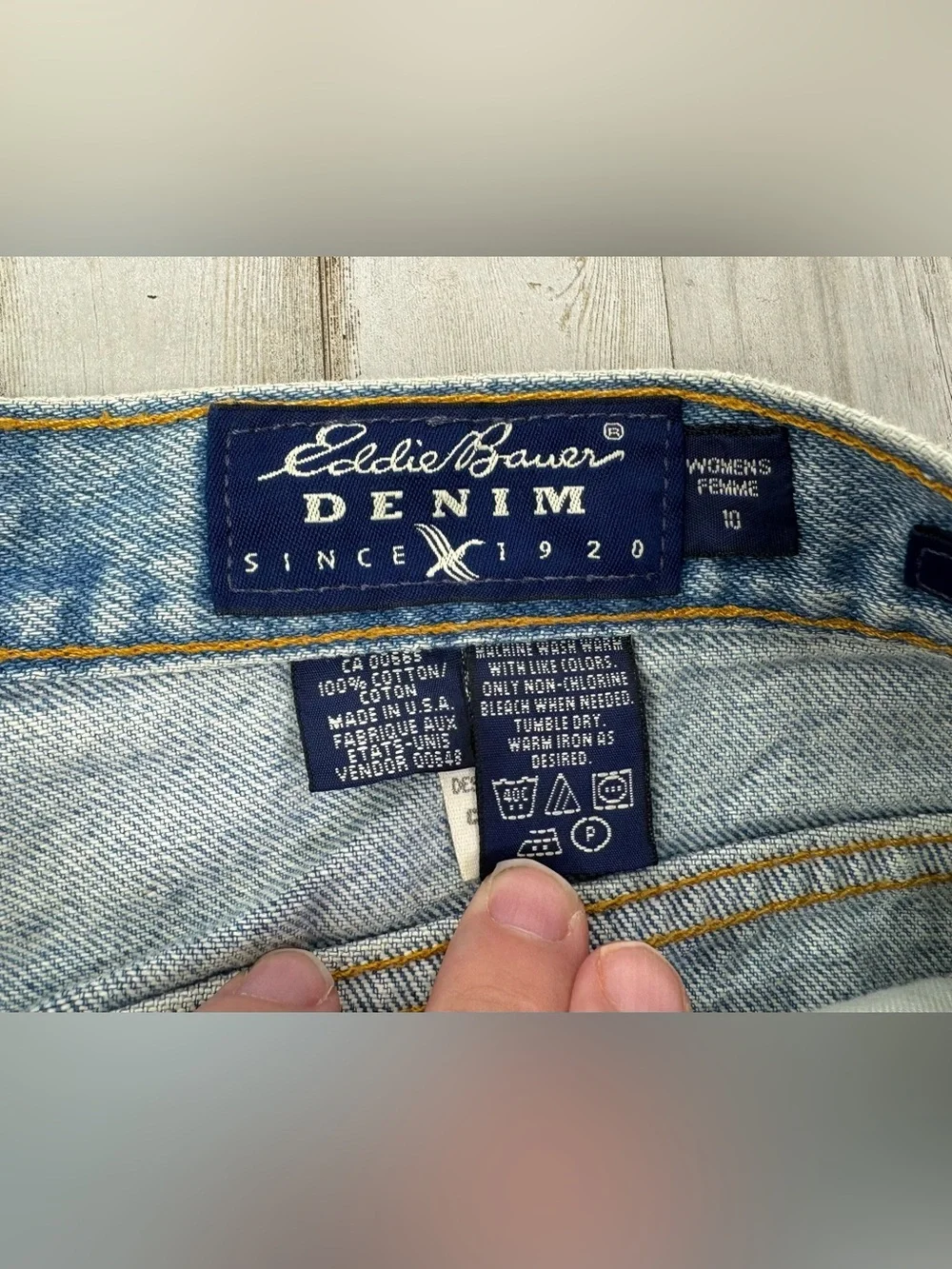 Eddie Bauer Womens Blue Jeans 10 Straight Leg Classic High Rise